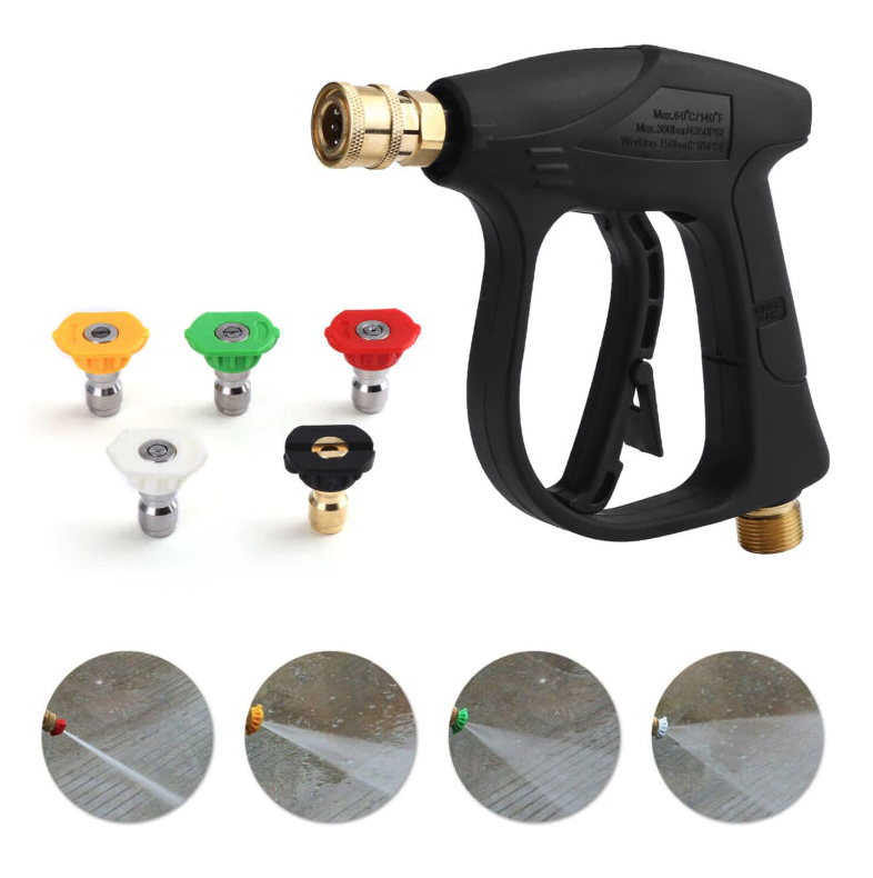 4000 PSI High Pressure Washer Gun with Short Wand and 5 Nozzles