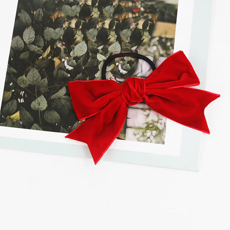 Vintage Velvet Bow Hair Clip  Handmade Spring Clip