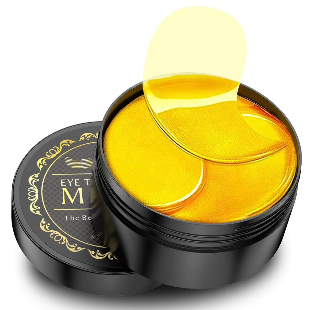 NAZANO Under Eye Patches - 60 Pcs - 24K Gold Eye Mask- Puffy Eyes & Dark Circles TreatmentsReduce Under Eye Bags and Smooth WrinklesEye Skin Care Pads With CollagenHyaluronic Acid & Castor Oil