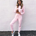 Summer Women's Hooded Sweatshirt Sports Set