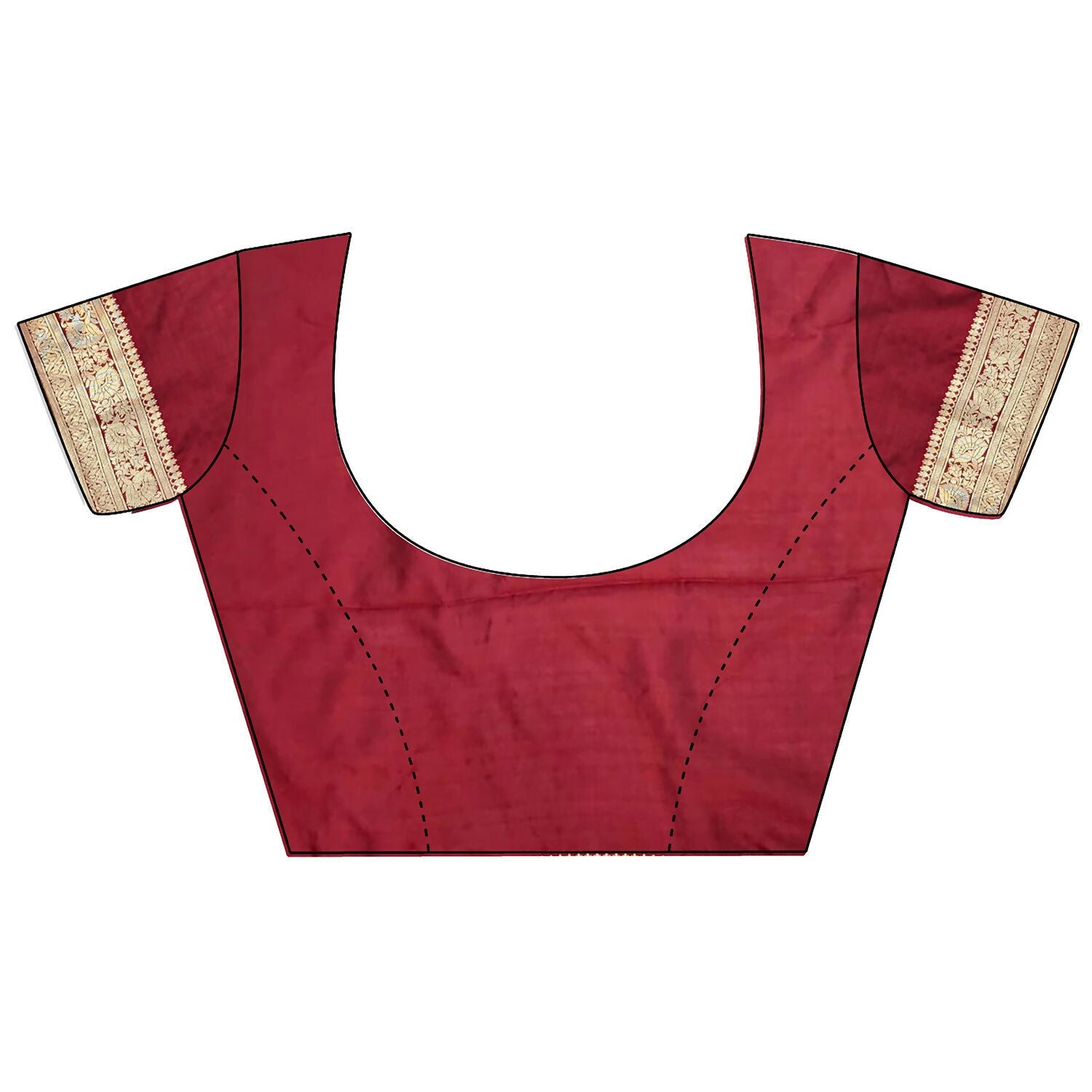 Maroon Floral & Ethnic Motifs Soft Silk Meenakari Banarasi Saree