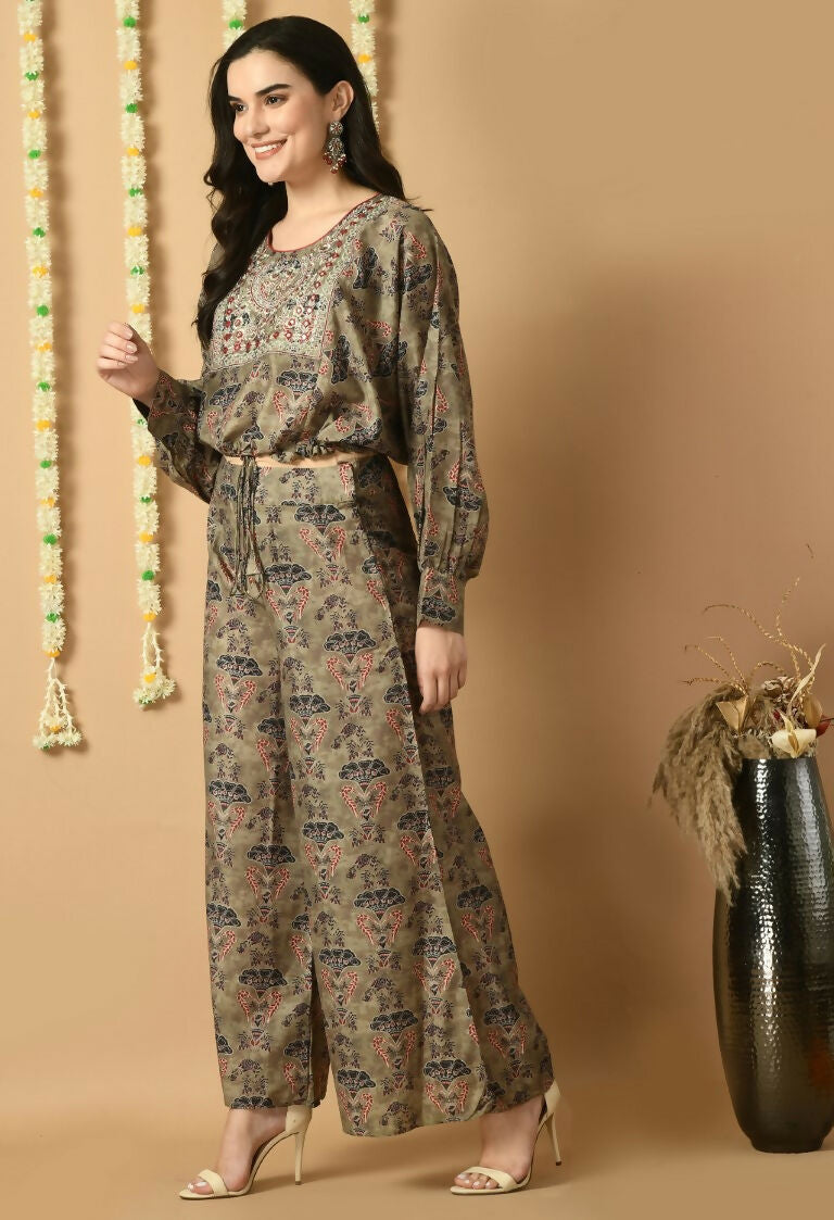 D.Green Maslin Kurta Set - Elegant 2-Piece Ethnic Wear