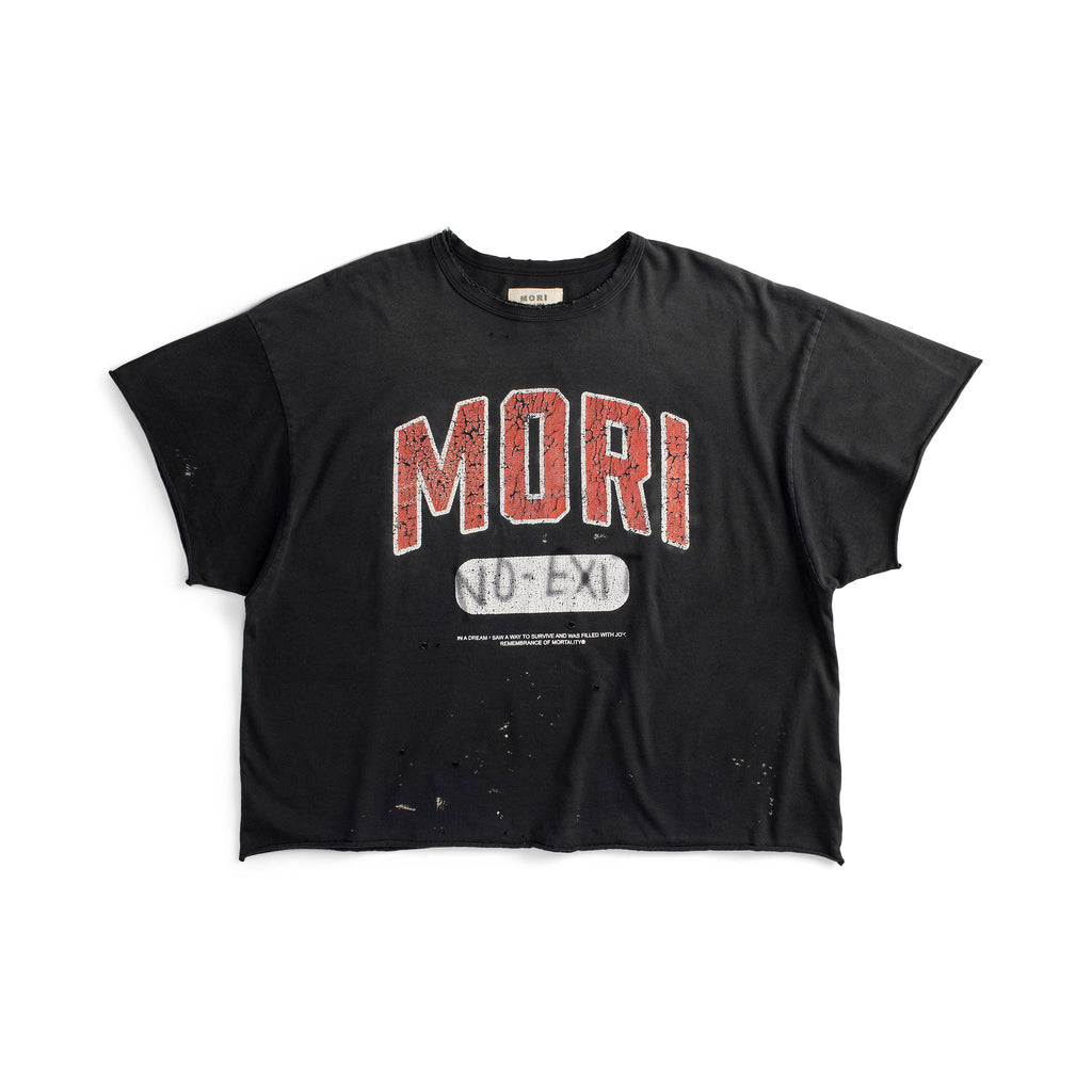 "NO EXIT" BOXY CROP TEE