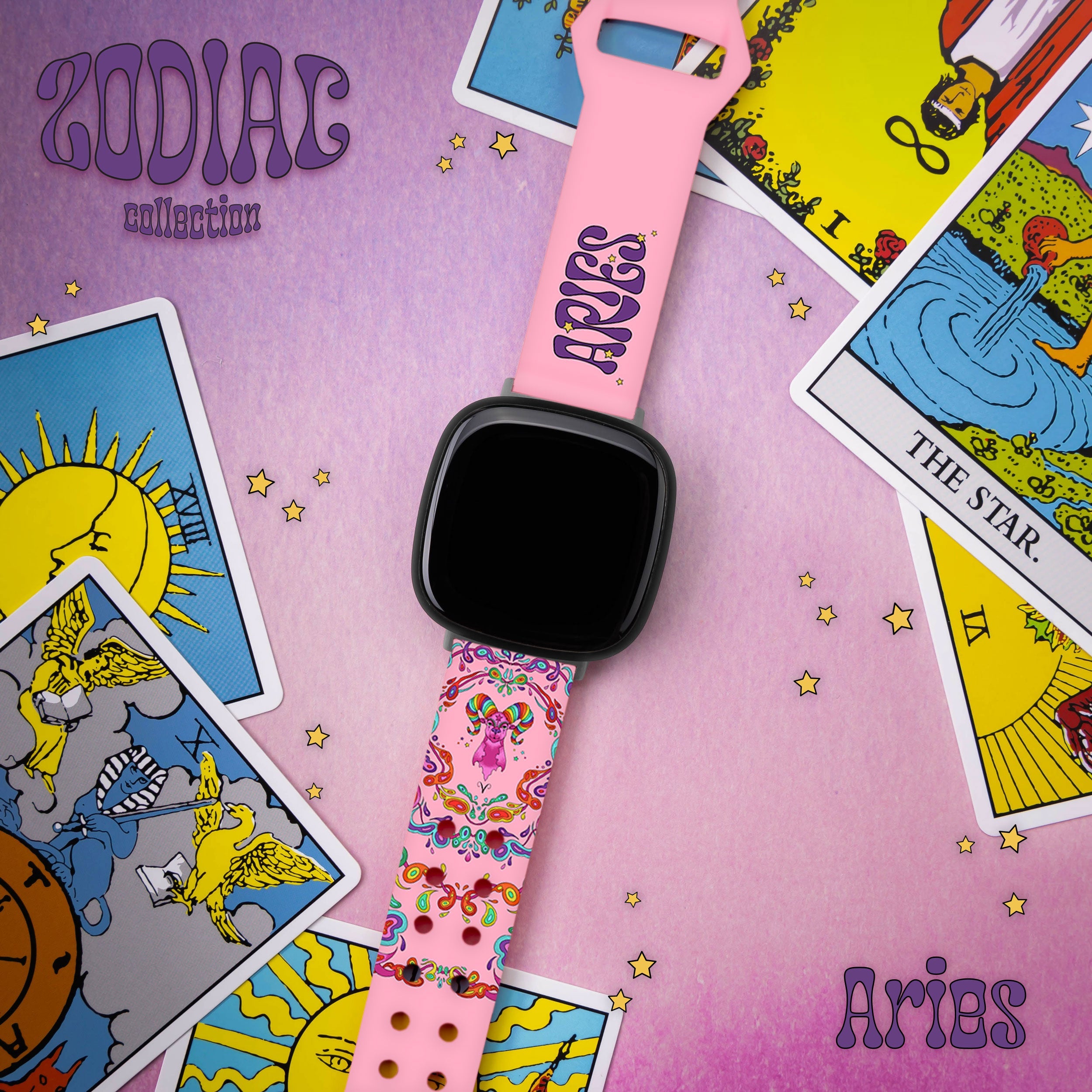 Zodiac Collection Printed Watch Band for Fitbit Versa 3 & Sense 1