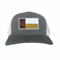 Texas State Bobcats university flag patch hat in maroon and gold