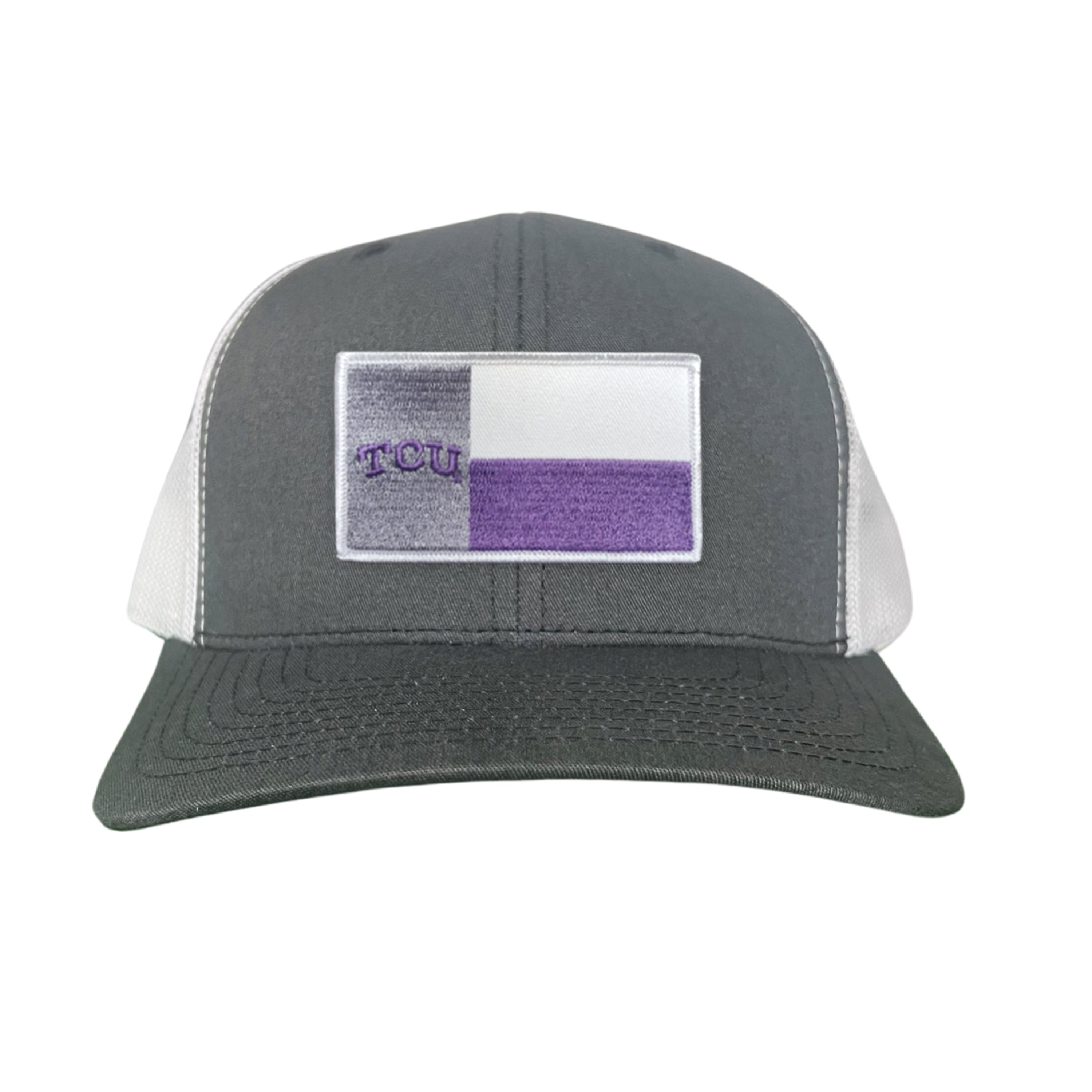 TCU Rectangle State Flag Patch Hat - Purple & White Game Day Cap
