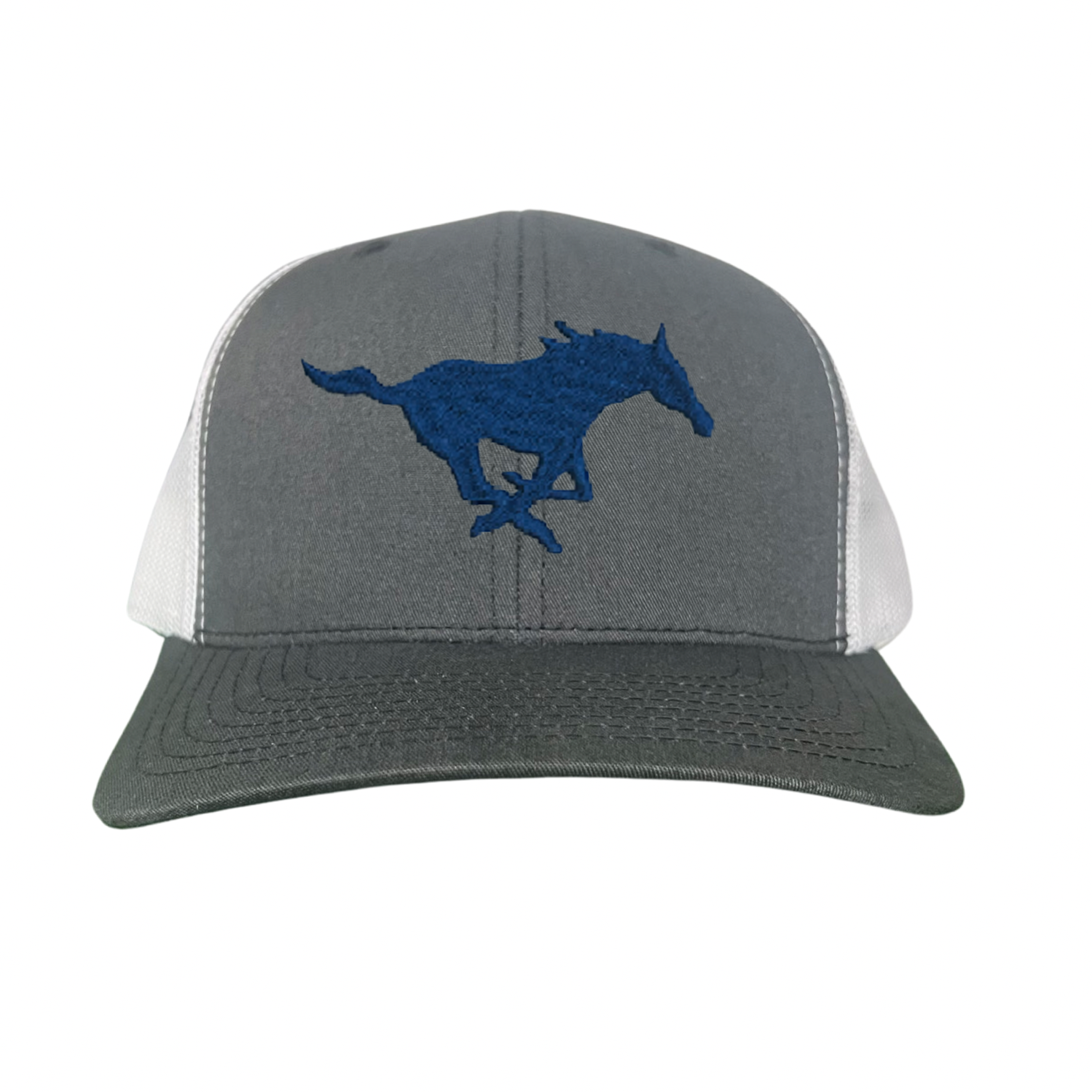SMU Mustang Embroidered Snapback Hat - Collegiate Team Apparel