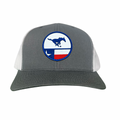 SMU Mustangs Pony Circle State Flag Patch hat with mesh back and adjustable snapback