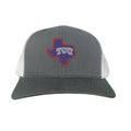 Last Stand State of Texas TCU Horned Frogs hat in a baseball cap silhouette