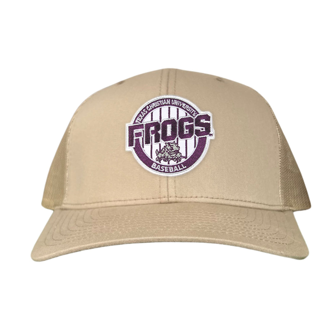 TCU Horned Frogs Pinstripe Circle Baseball Cap - Snapback & Dad Hat