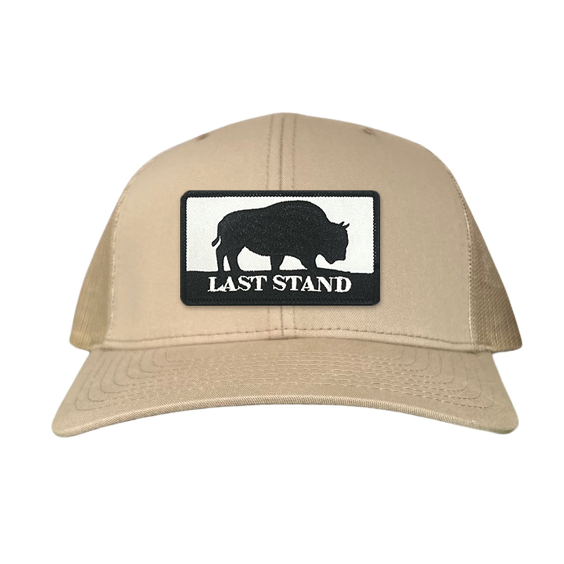 Bison Graphic Curved Bill Trucker Hat Mesh Snapback Cap
