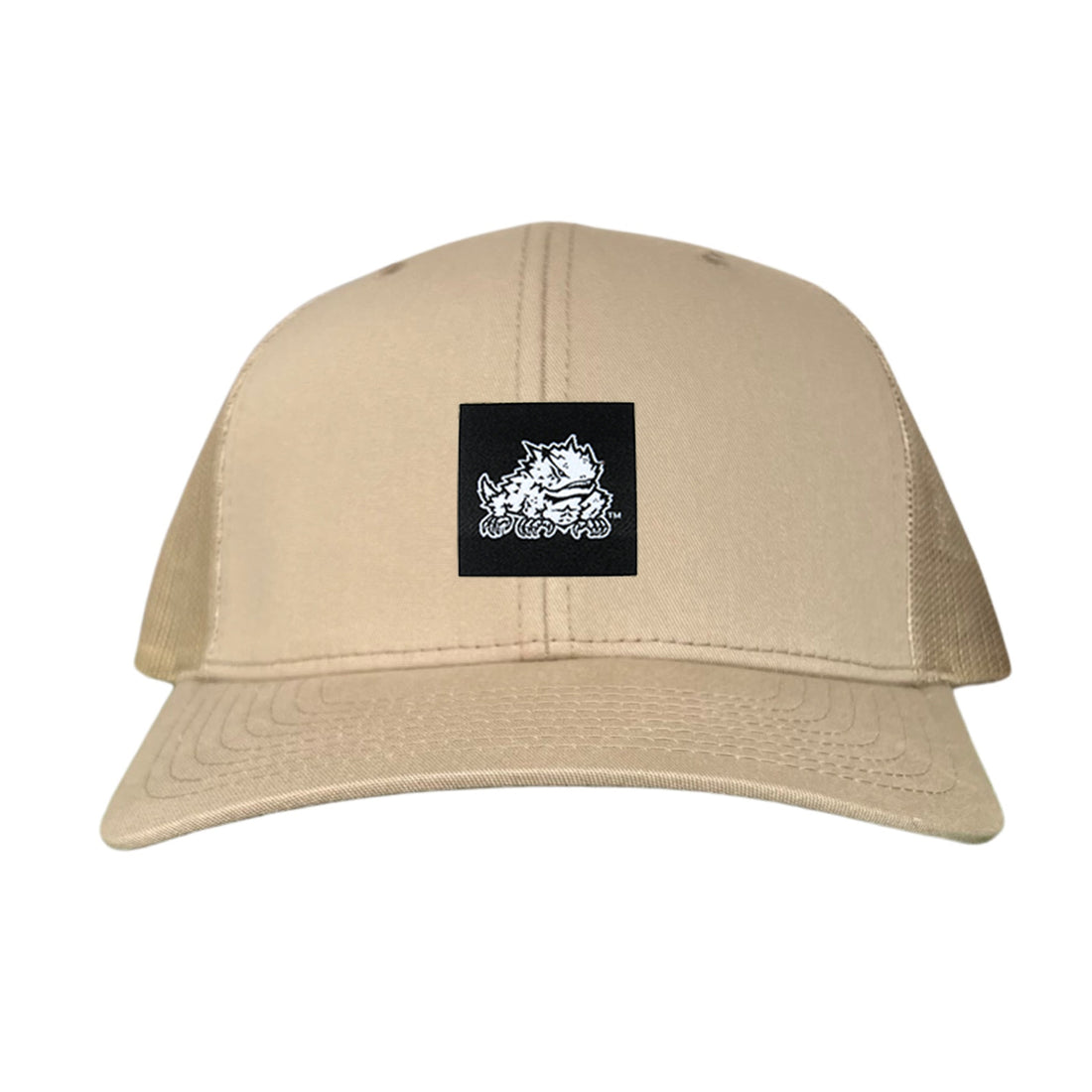 TCU Horned Frog Logo Black Label Hat - Adjustable Snapback & Trucker