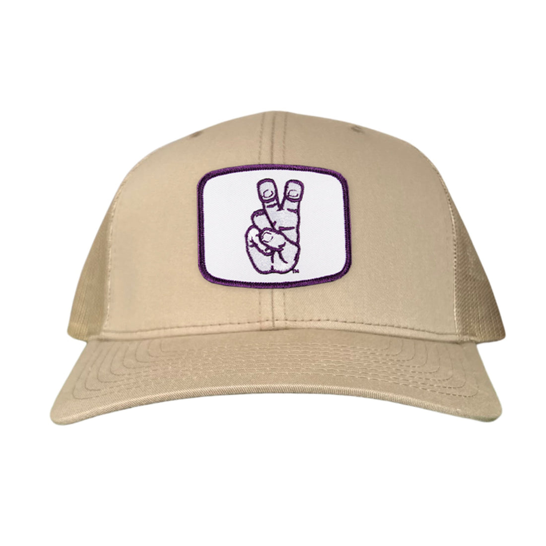 TCU Horned Frogs Frog Hand Mesh Snapback Hat Curved Bill