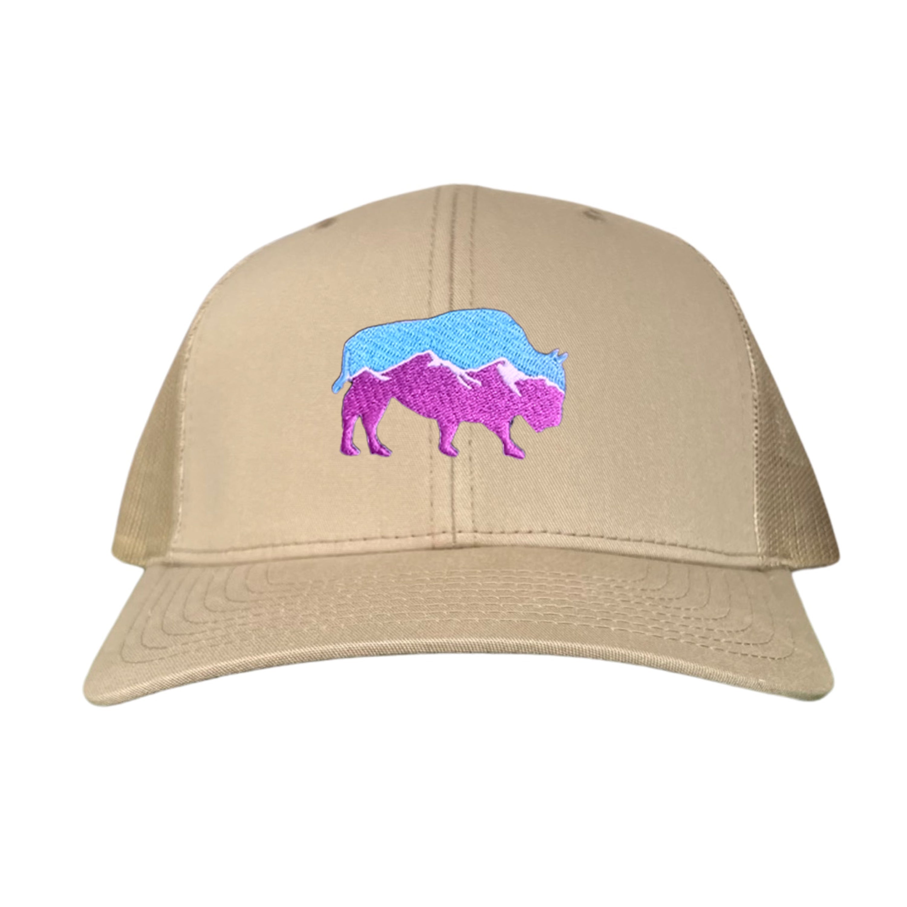 Mountain Bison Patch Outdoor Casual Baseball Hat