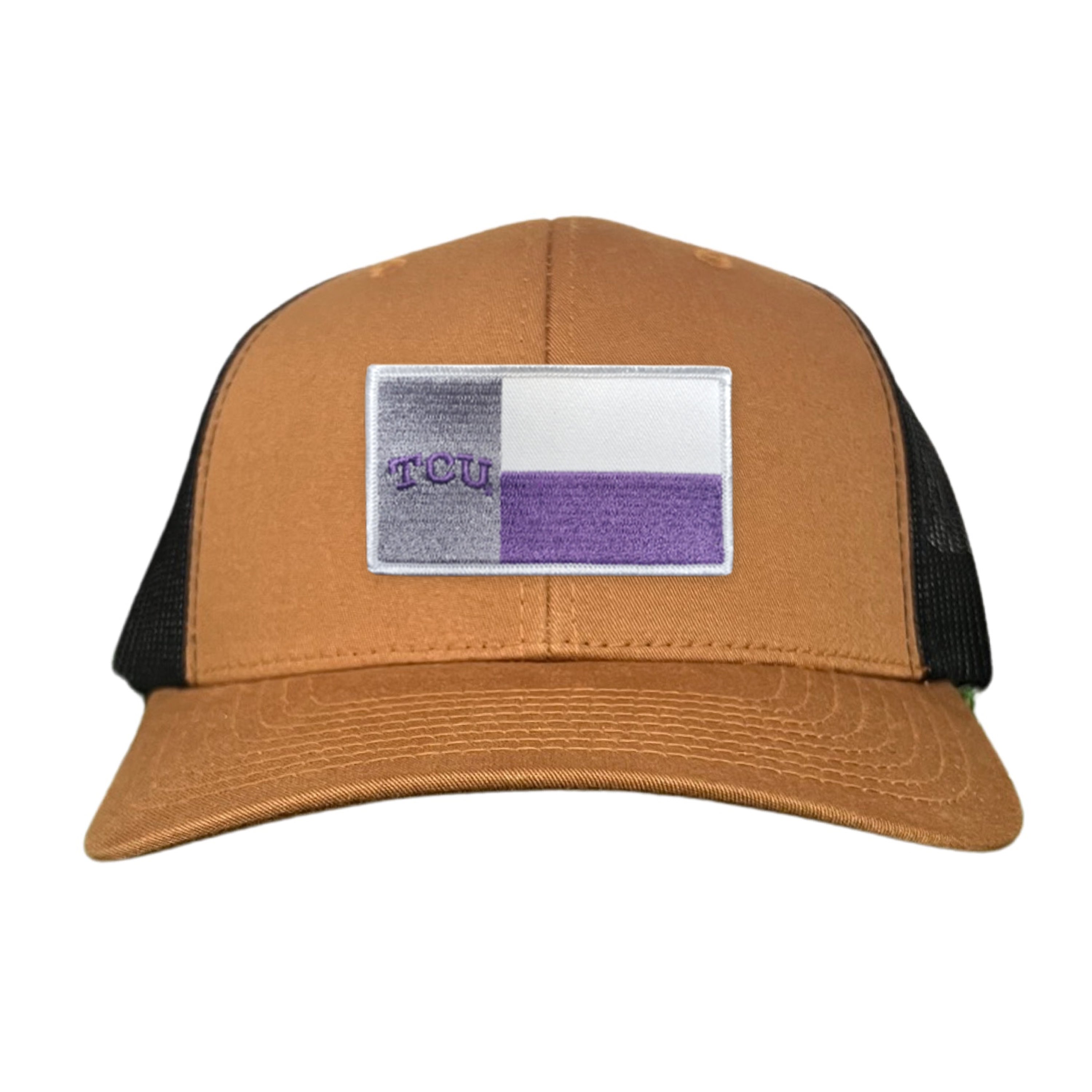 TCU Rectangle State Flag Patch Hat - Purple & White Game Day Cap