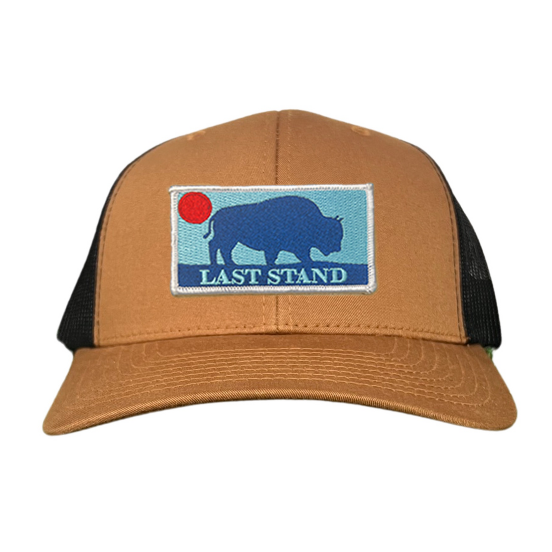 Bison Sunset Baseball Cap - Mountain Outdoors Snapback Hat