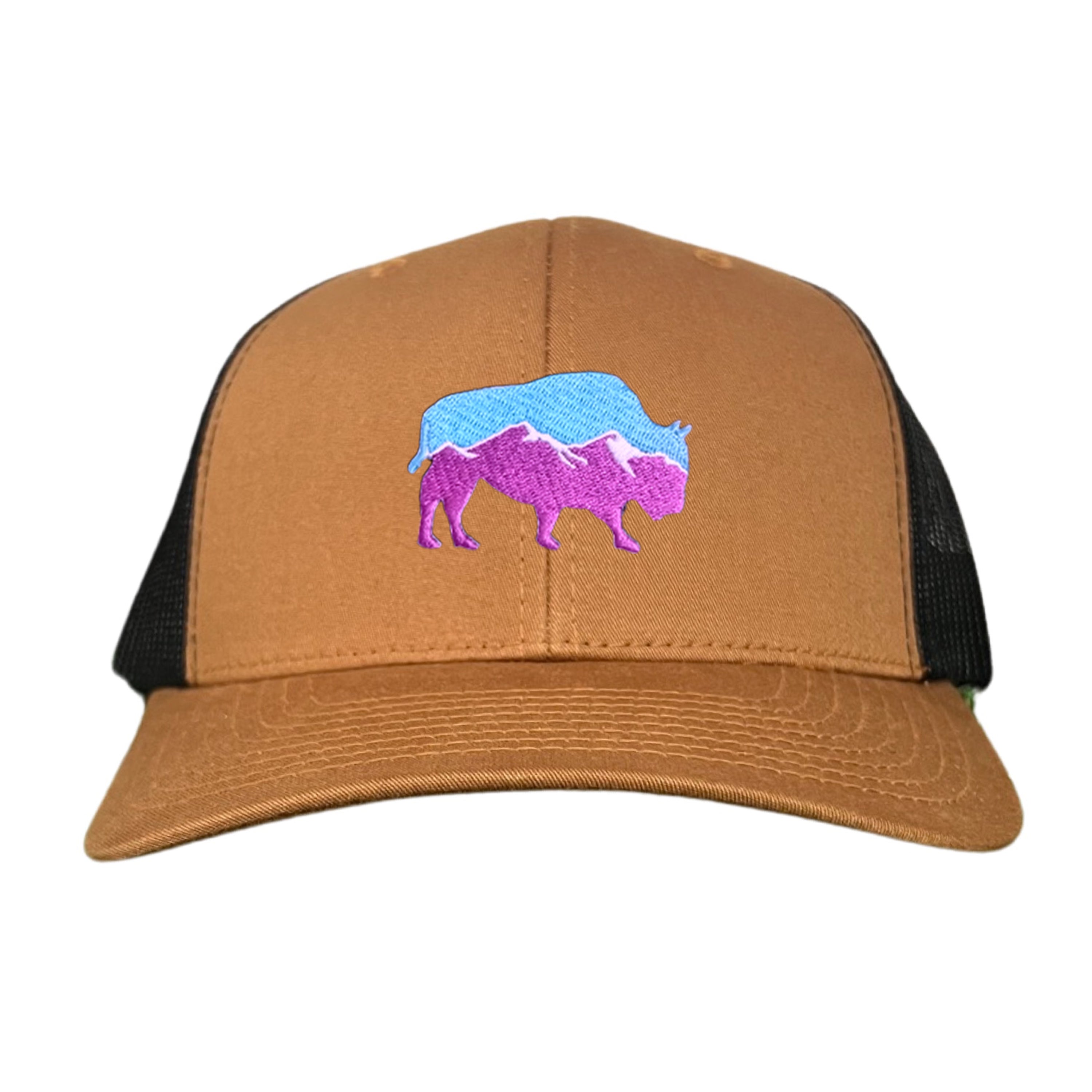 Mountain Bison Patch Outdoor Casual Baseball Hat