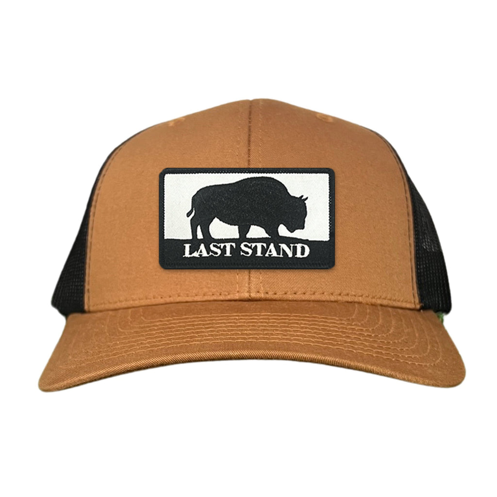 Bison Graphic Curved Bill Trucker Hat Mesh Snapback Cap
