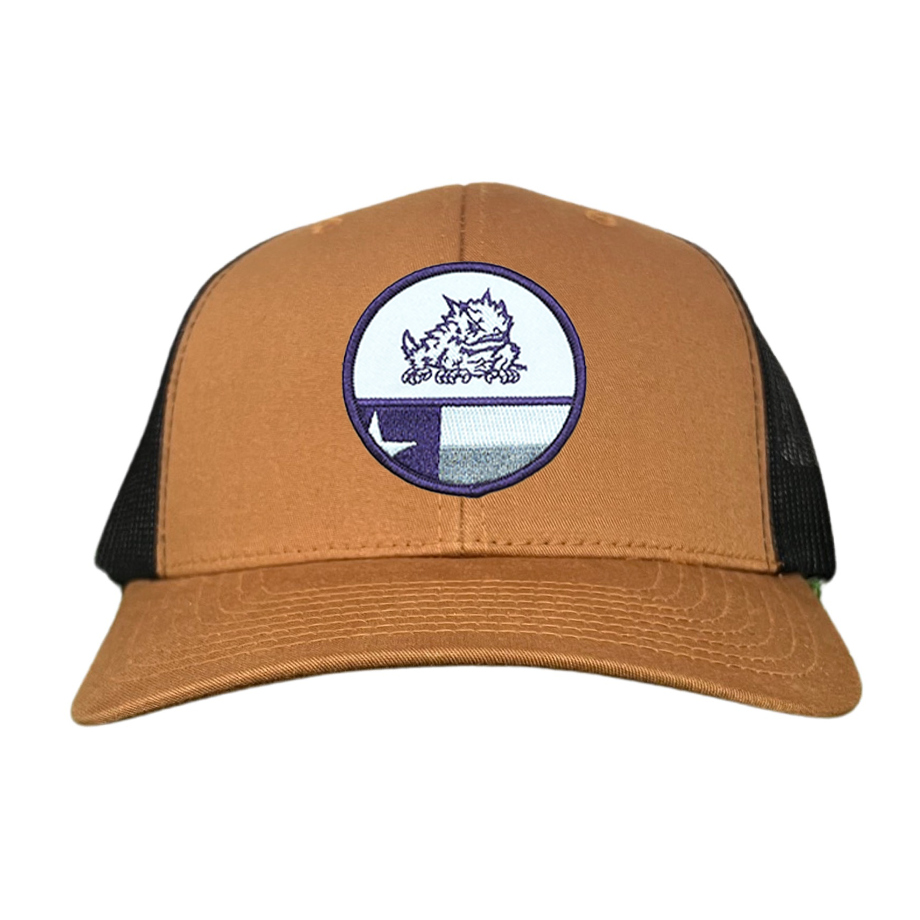 TCU Circle Horned Frog w/h State Flag / Hats / TCU034 / 248 / MM
