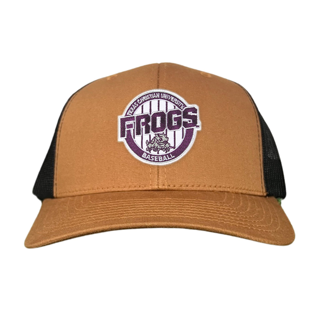 TCU Horned Frogs Pinstripe Circle Baseball Cap - Snapback & Dad Hat