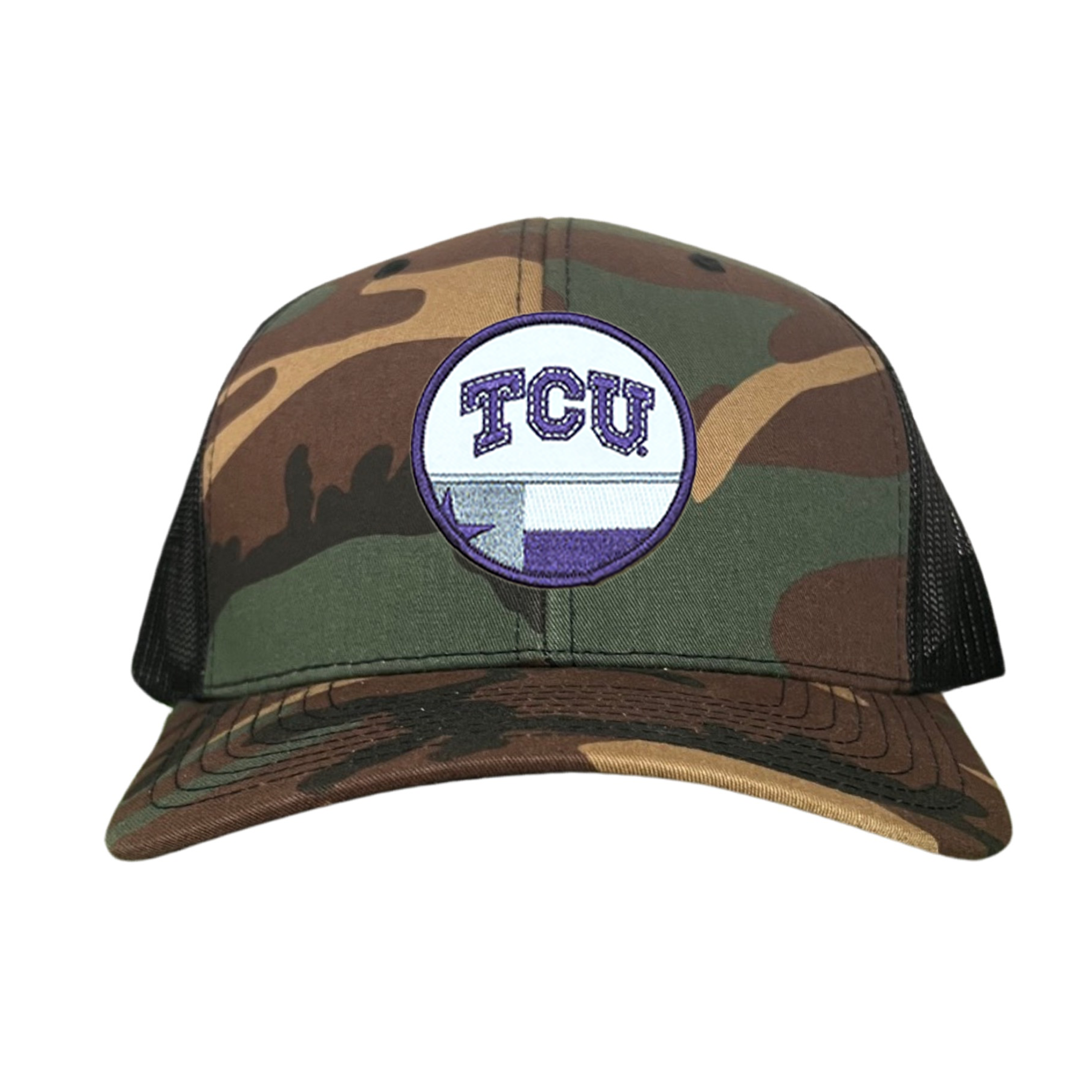 TCU Logo and Texas State Flag Patch Baseball Hat
