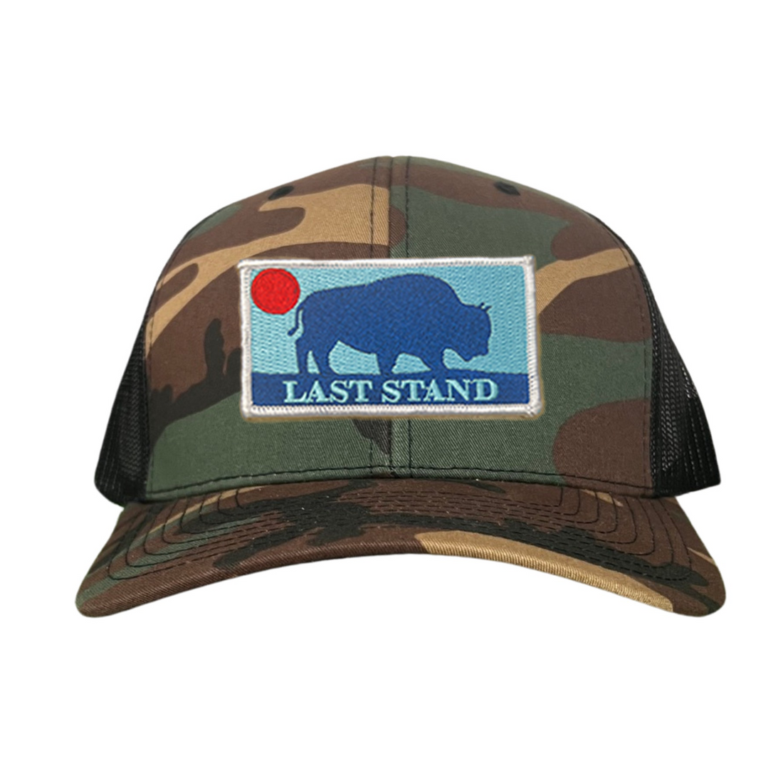 Bison Sunset Baseball Cap - Mountain Outdoors Snapback Hat