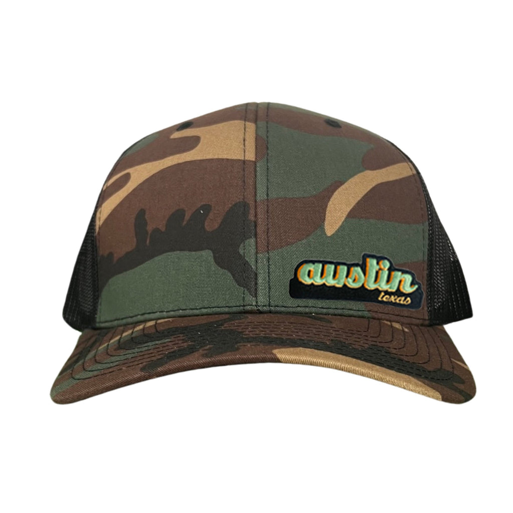 Last Stand Austin Texas Cut Out Patch Trucker Hat