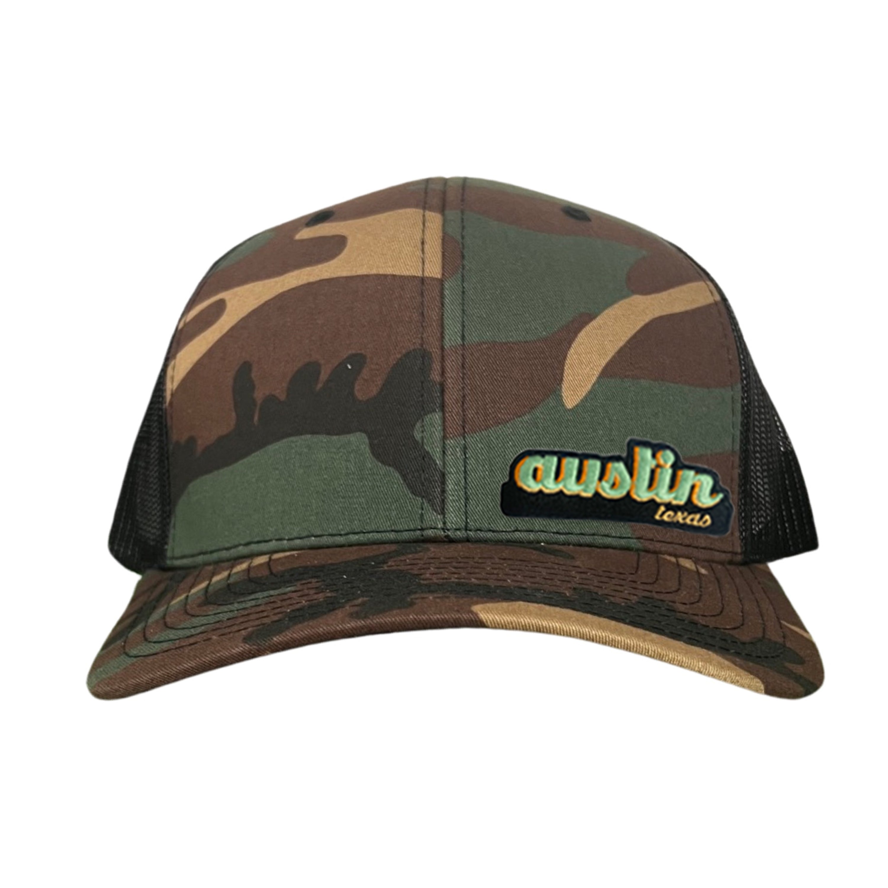 Last Stand Austin Texas Cut Out Patch Trucker Hat