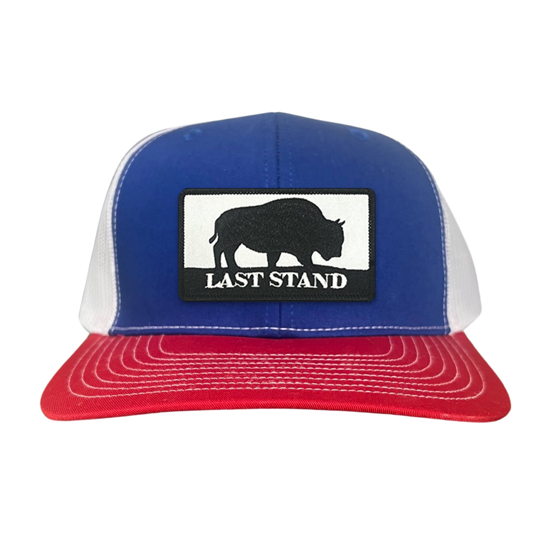 Bison Graphic Curved Bill Trucker Hat Mesh Snapback Cap