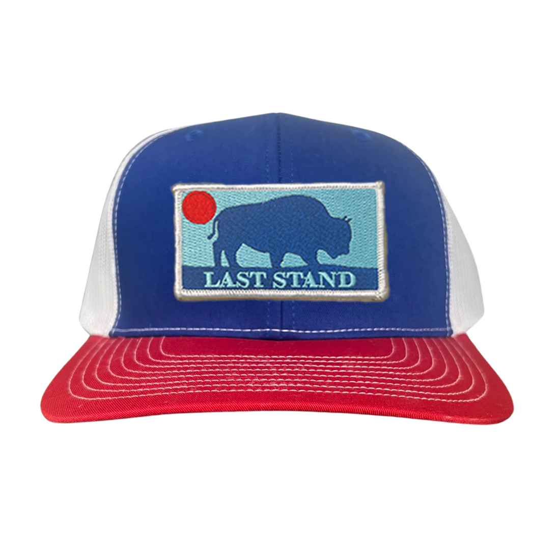 Bison Sunset Baseball Cap - Mountain Outdoors Snapback Hat