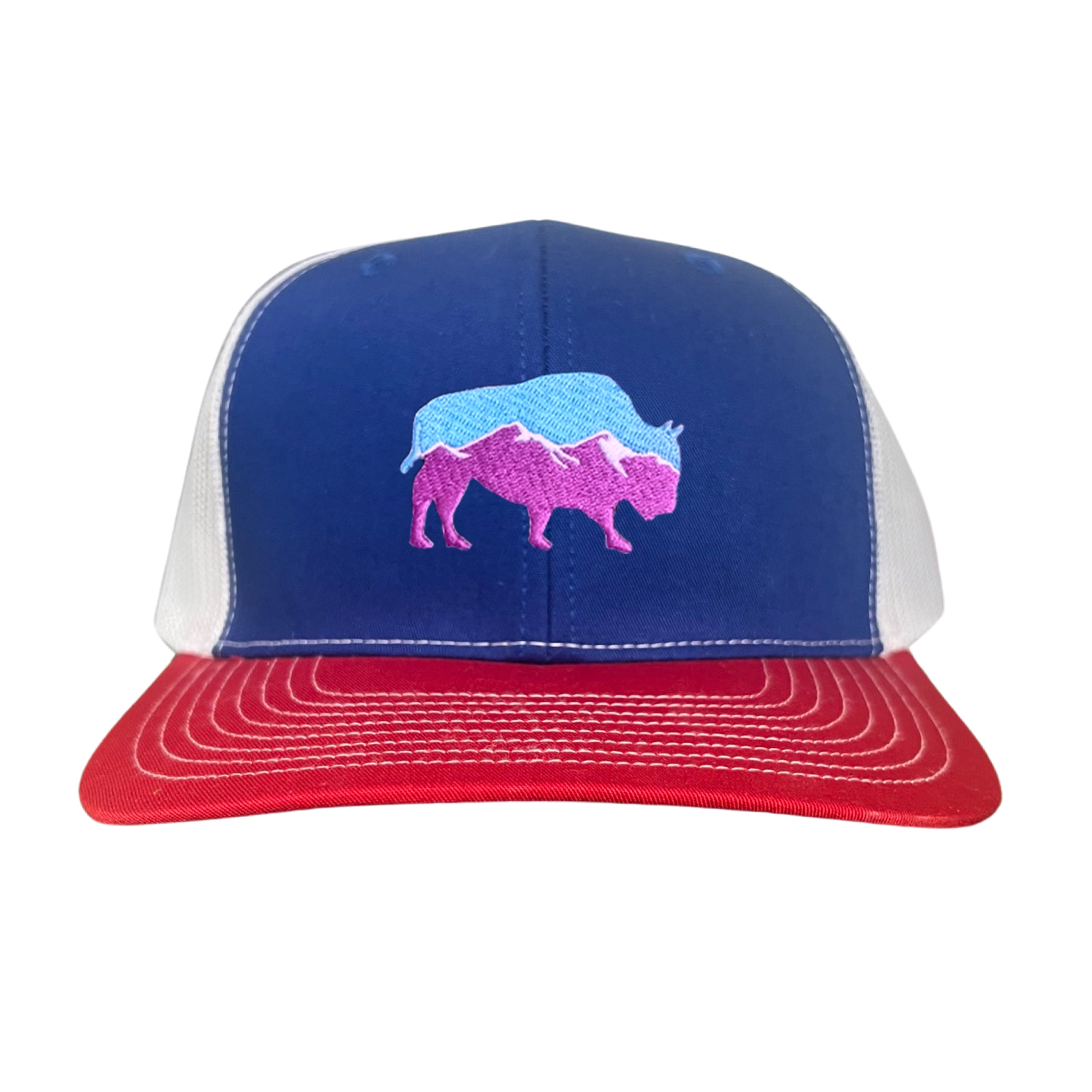 Mountain Bison Patch Outdoor Casual Baseball Hat