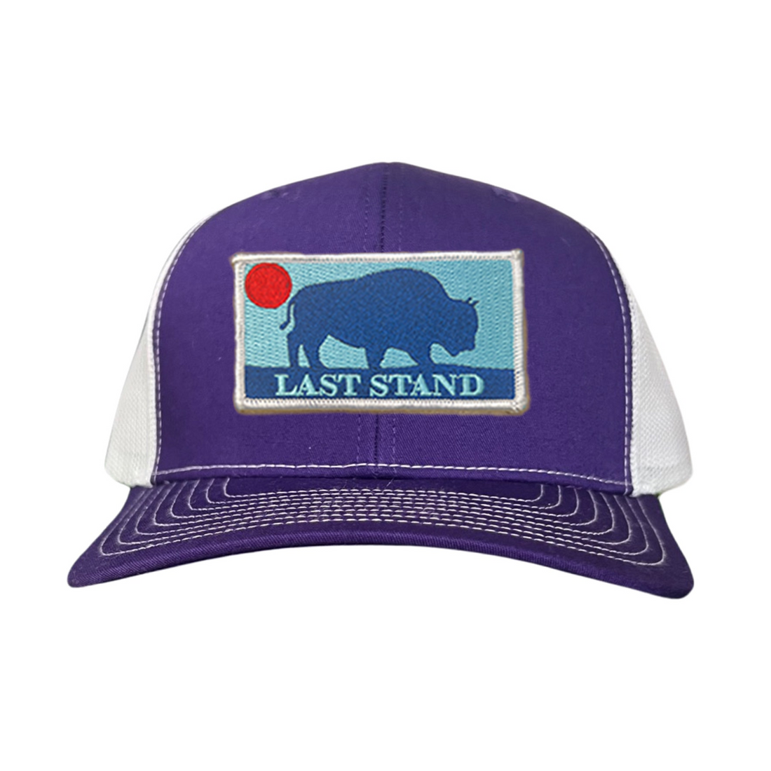 Bison Sunset Baseball Cap - Mountain Outdoors Snapback Hat