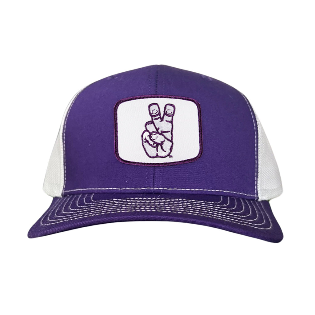 TCU Horned Frogs Frog Hand Mesh Snapback Hat Curved Bill