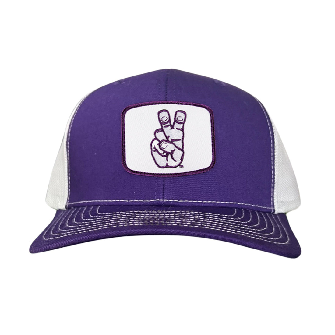 TCU Horned Frogs Frog Hand Mesh Snapback Hat Curved Bill