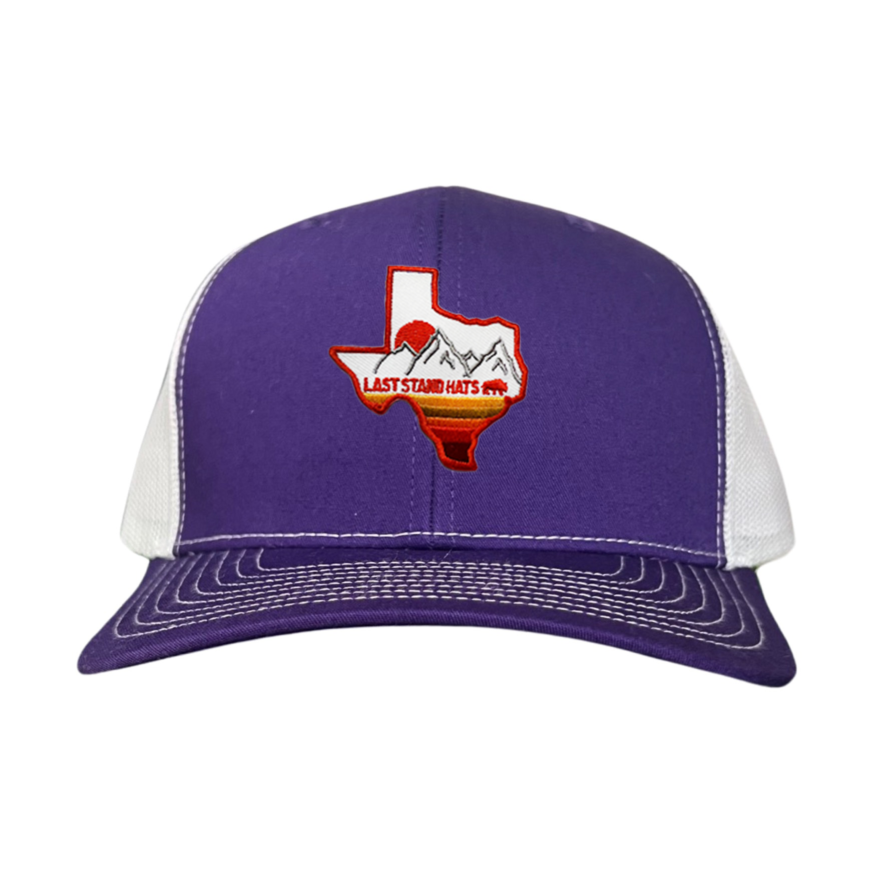 Texas Mountains Orange Rope Hat - Adjustable Trucker Cap