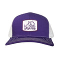 TCU Horned Frogs Square Patch Mesh Back Curved Bill Snapback Cap