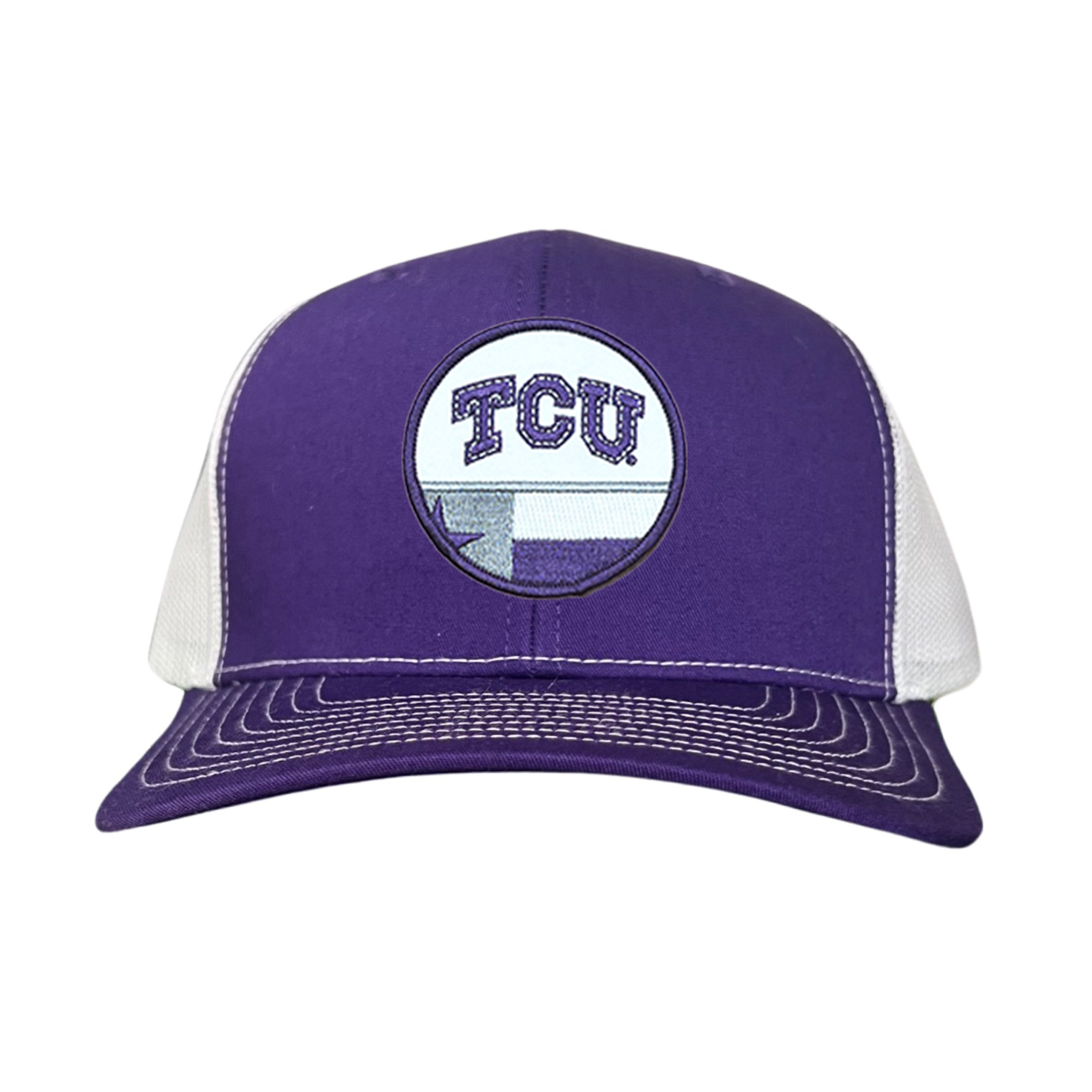 TCU Logo and Texas State Flag Patch Baseball Hat