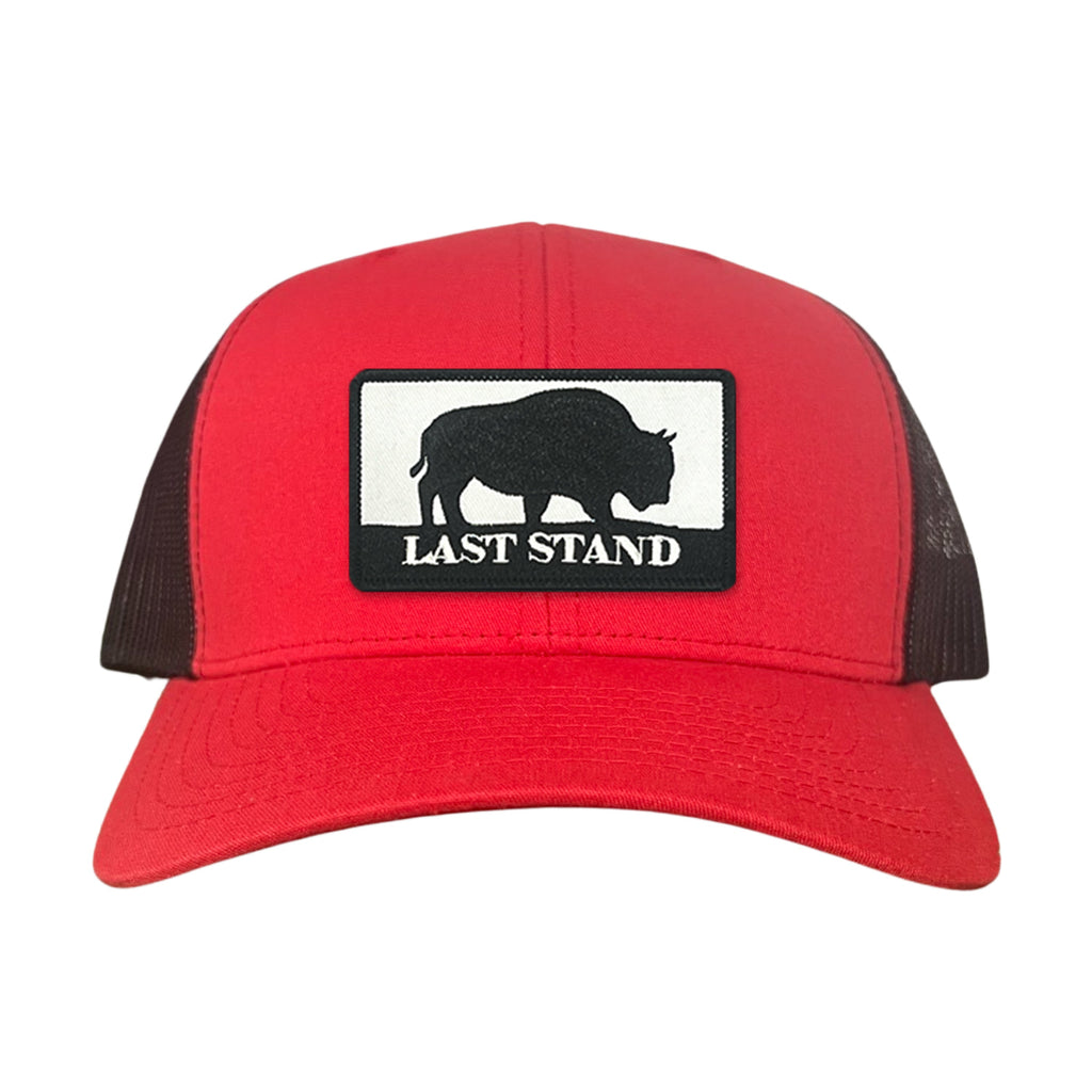 Bison Graphic Curved Bill Trucker Hat Mesh Snapback Cap