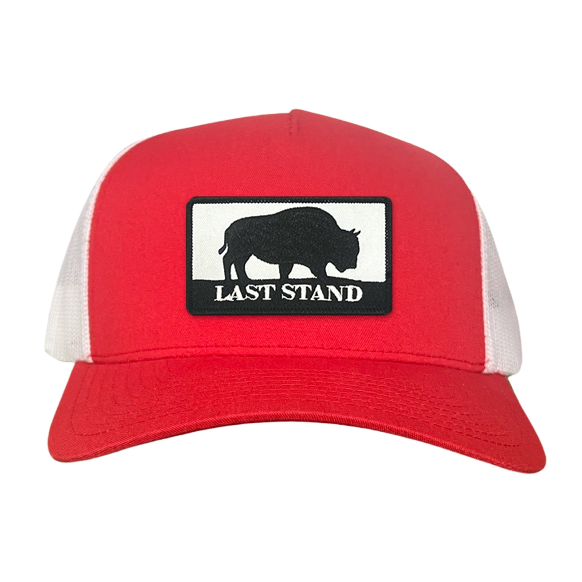 Bison Graphic Curved Bill Trucker Hat Mesh Snapback Cap