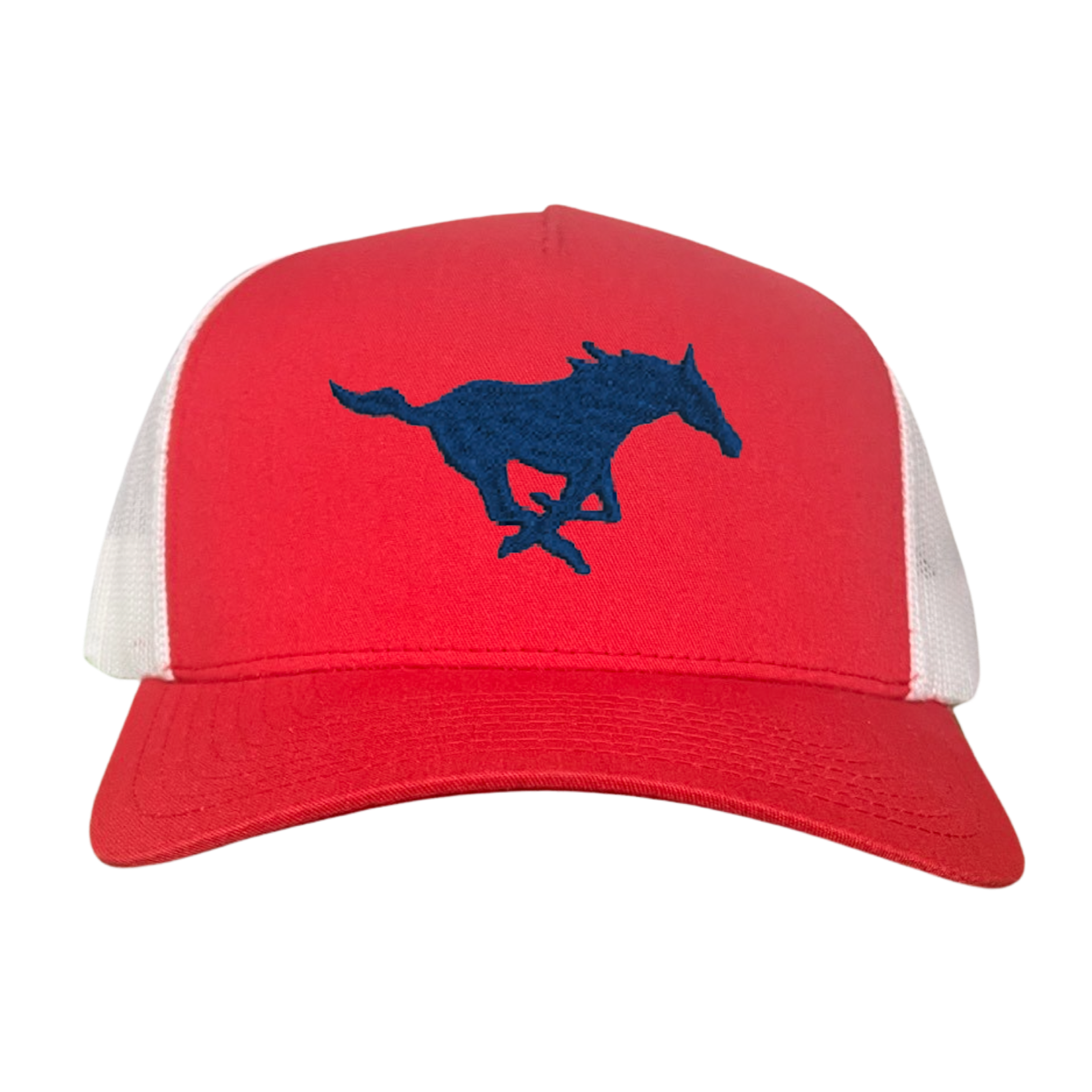 SMU Mustang Embroidered Snapback Hat - Collegiate Team Apparel