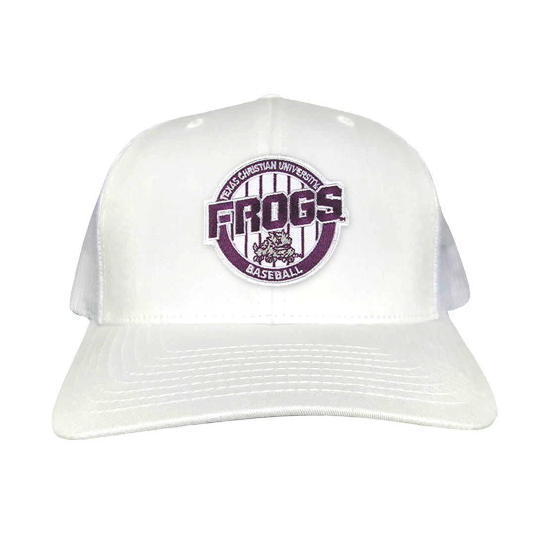 TCU Horned Frogs Pinstripe Circle Baseball Cap - Snapback & Dad Hat