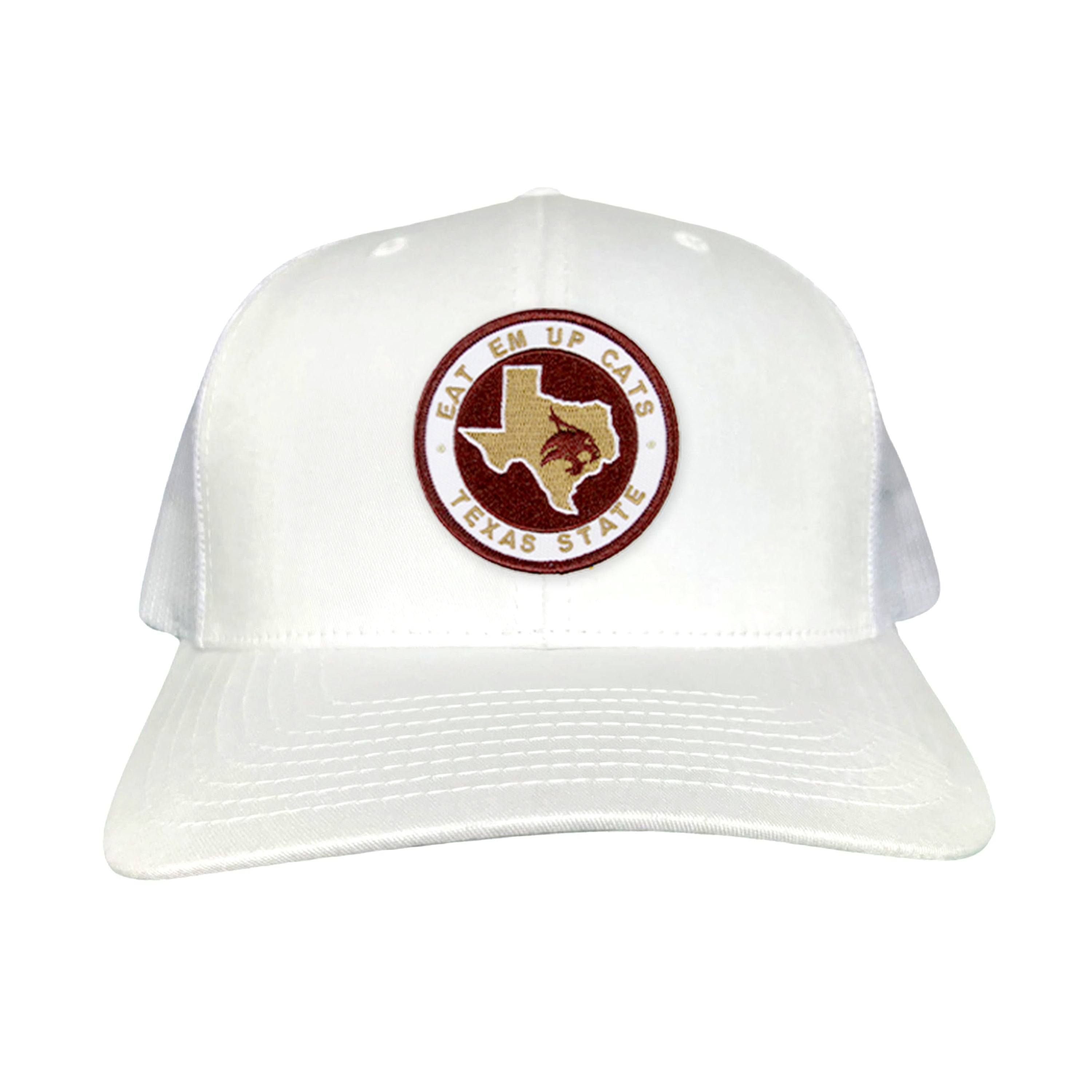 Texas State Eat Em Up Cats Supercat Patch Embroidered Hat