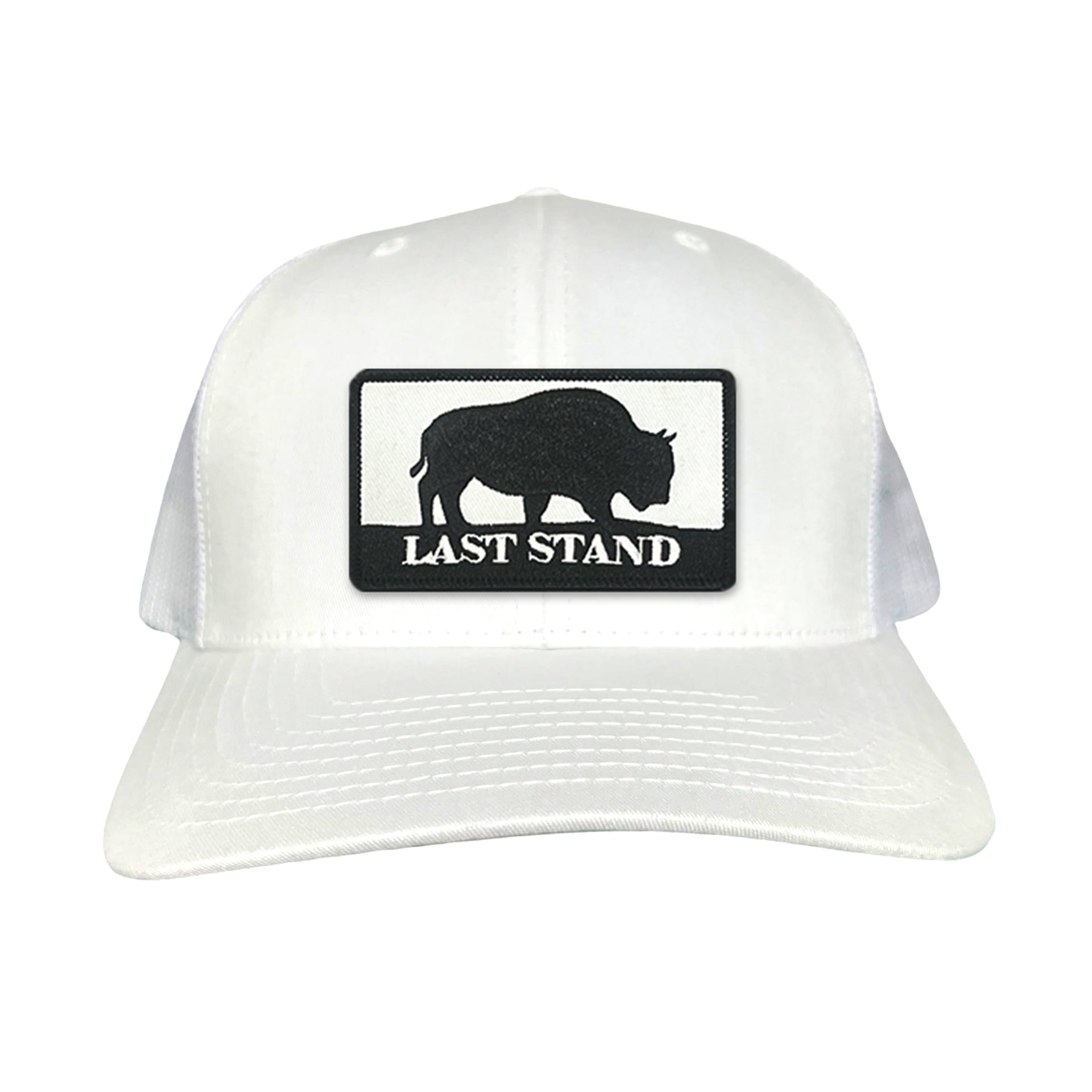 Bison Graphic Curved Bill Trucker Hat Mesh Snapback Cap