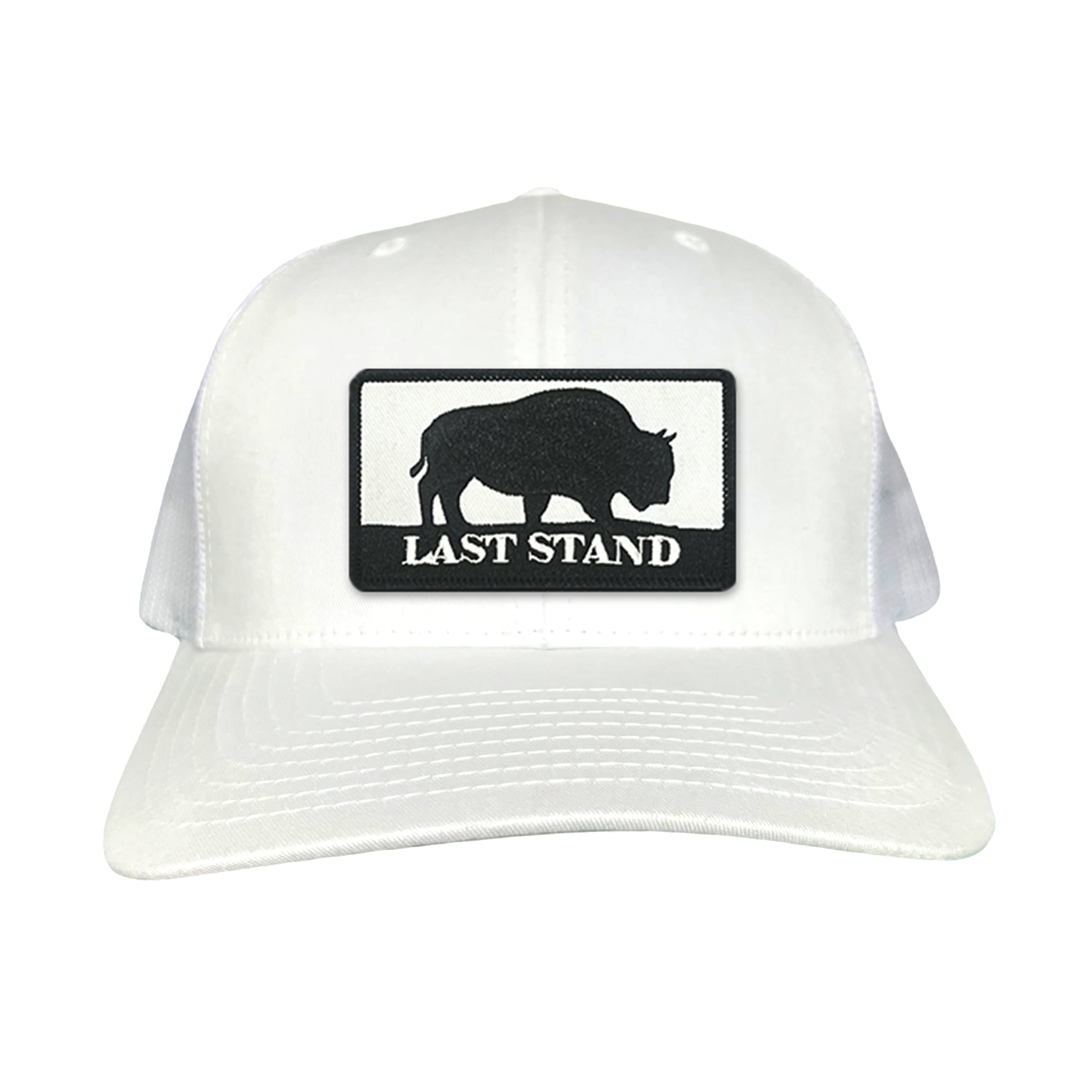 Bison Graphic Curved Bill Trucker Hat Mesh Snapback Cap