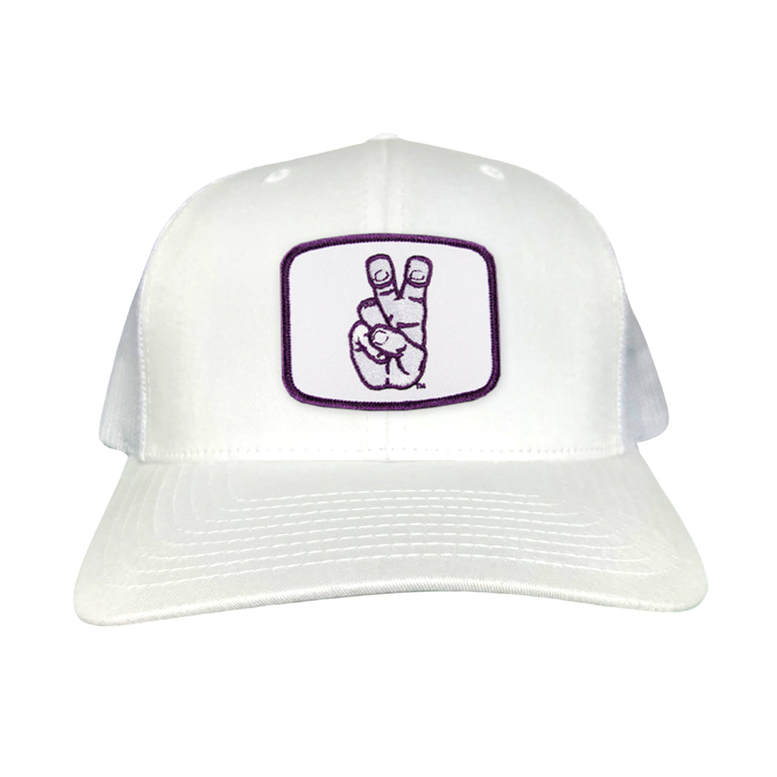 TCU Horned Frogs Frog Hand Mesh Snapback Hat Curved Bill