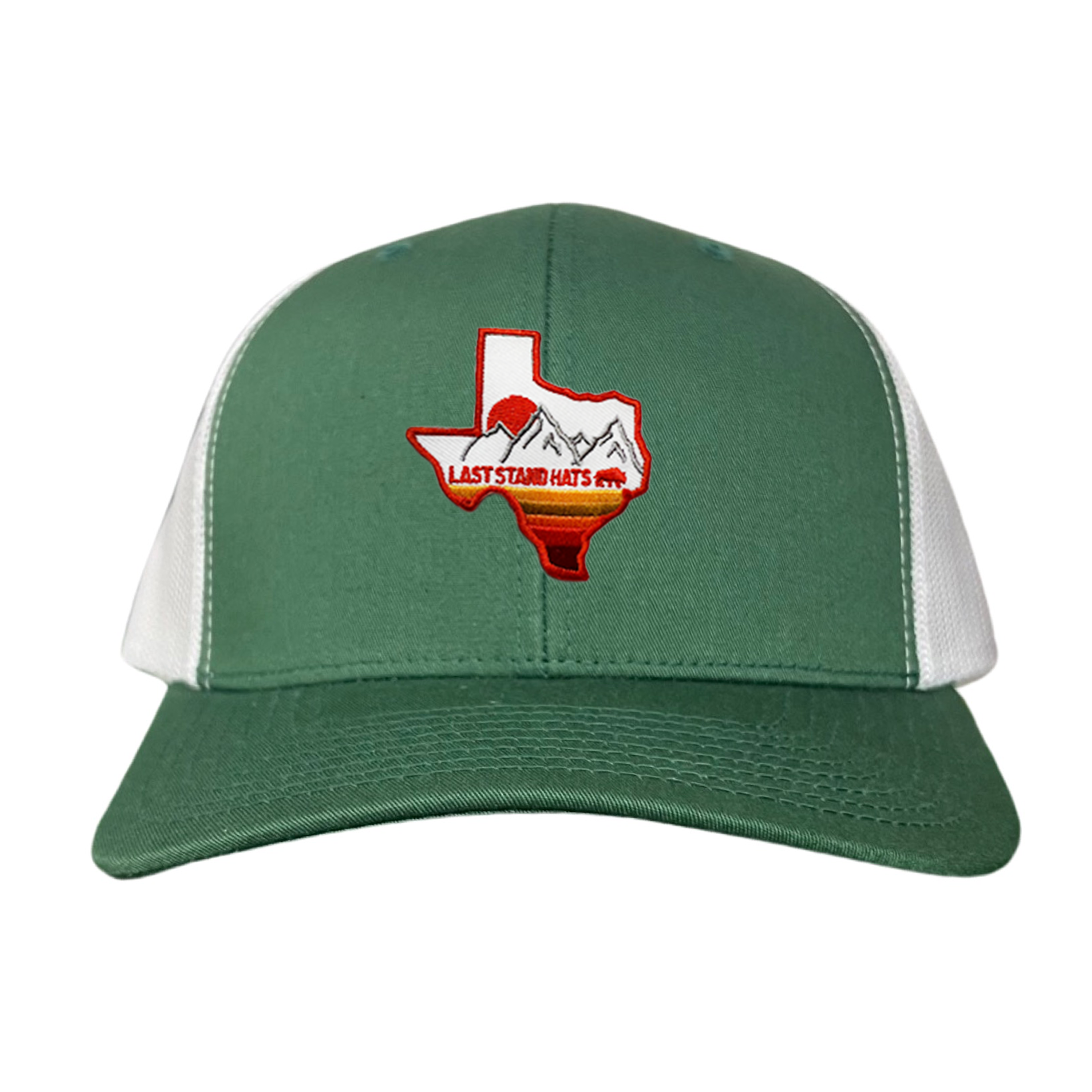 Texas Mountains Orange Rope Hat - Adjustable Trucker Cap