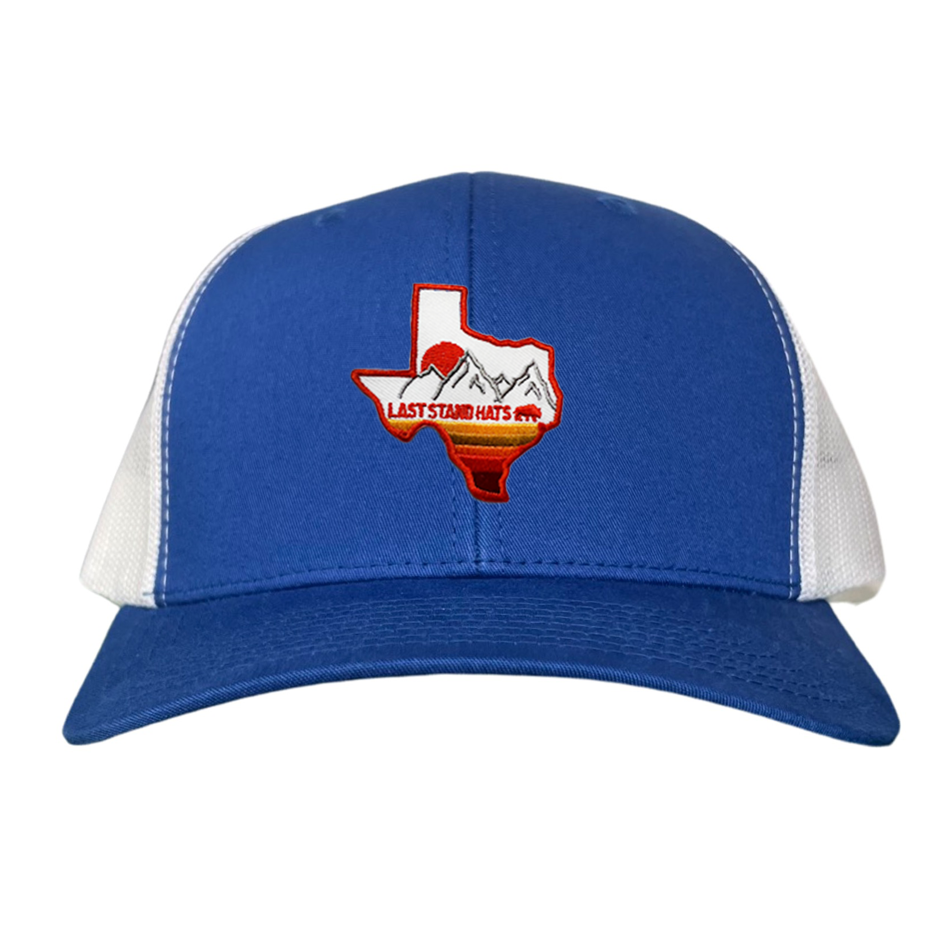 Texas Mountains Orange Rope Hat - Adjustable Trucker Cap