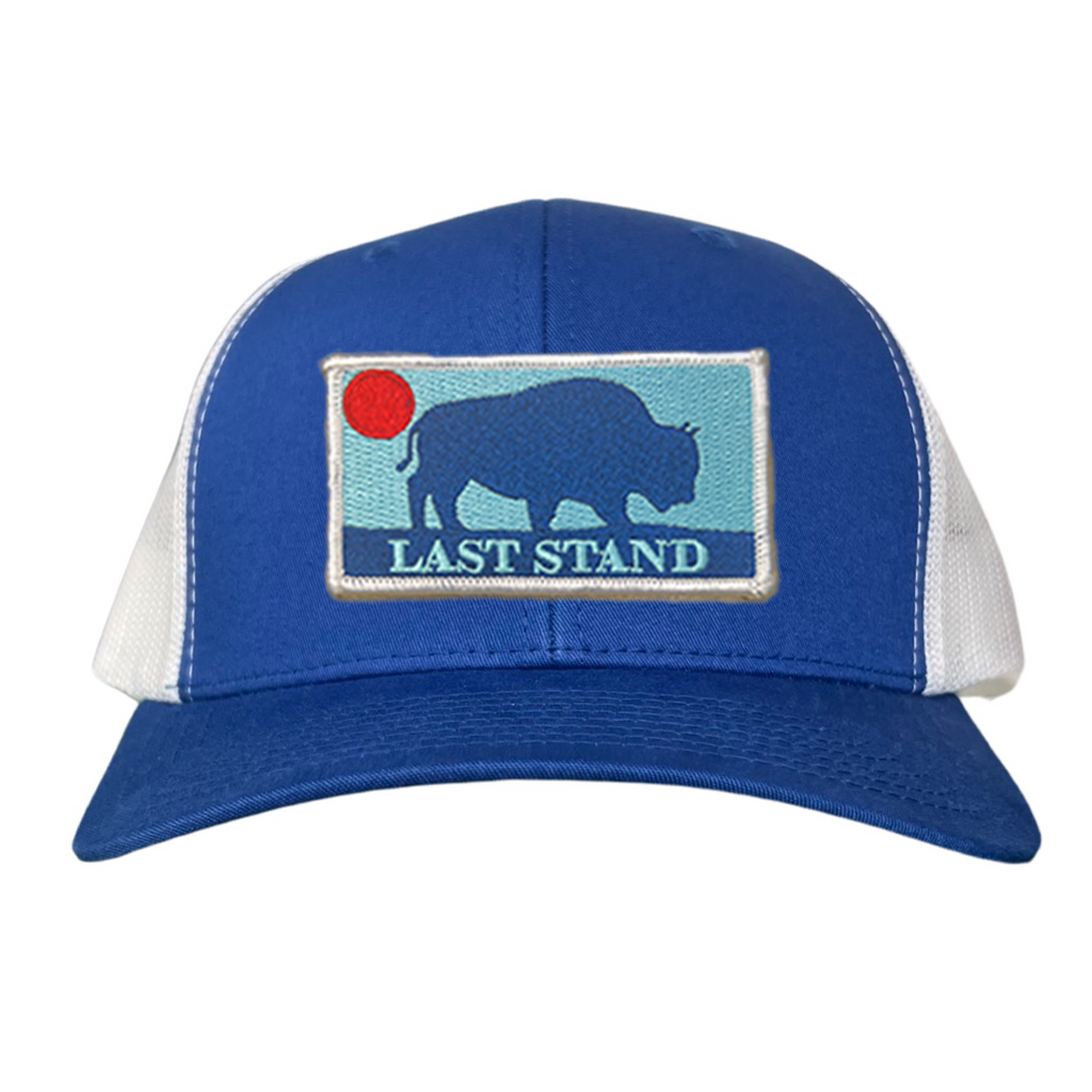 Bison Sunset Baseball Cap - Mountain Outdoors Snapback Hat