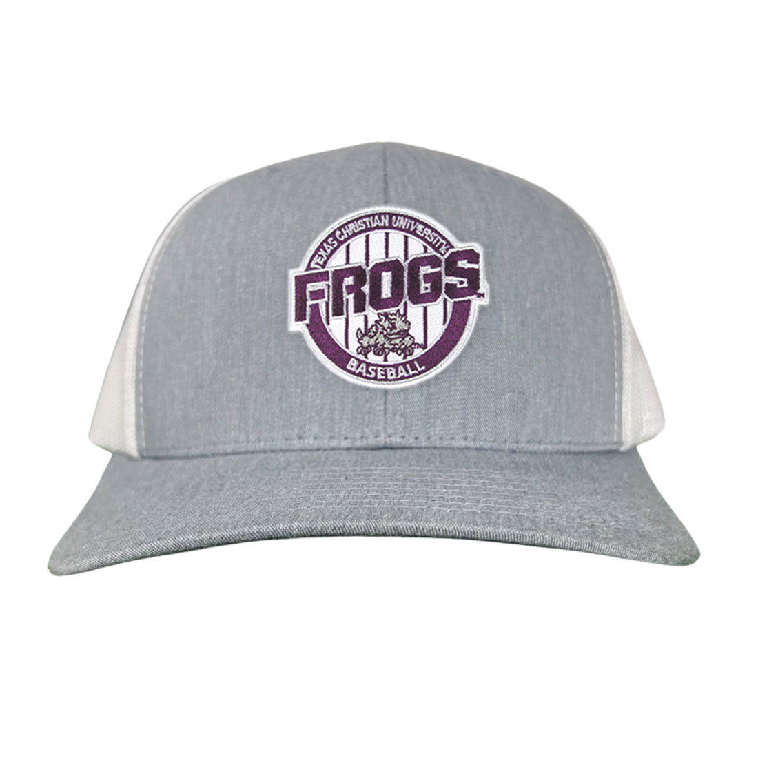 TCU Horned Frogs Pinstripe Circle Baseball Cap - Snapback & Dad Hat