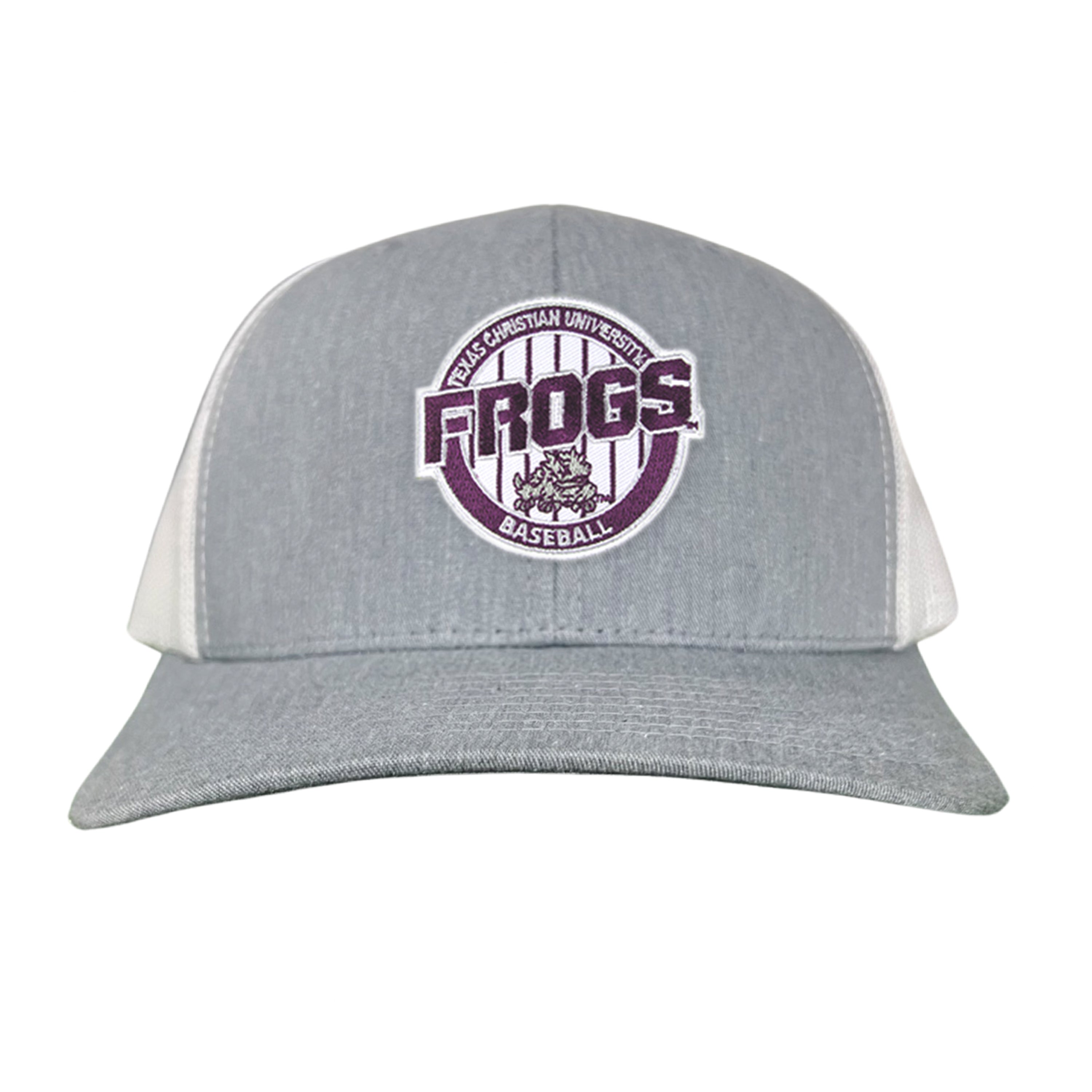 TCU Horned Frogs Pinstripe Circle Baseball Cap - Snapback & Dad Hat